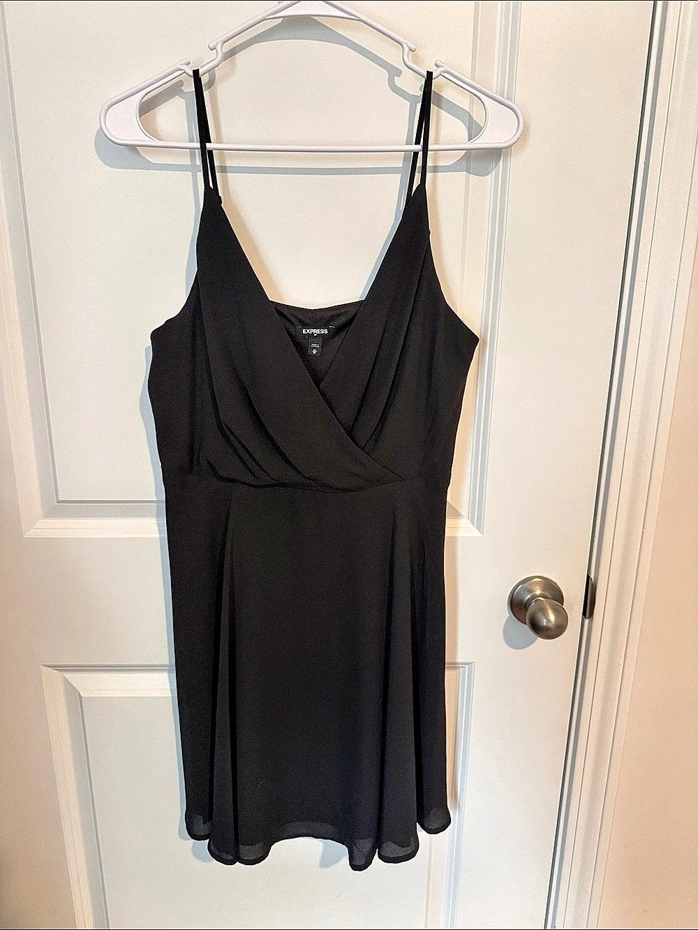 Express Black Wrap Front Mini Dress